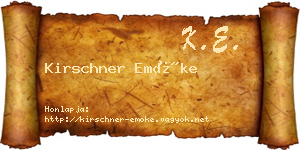 Kirschner Emőke névjegykártya